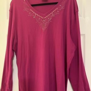 Long sleeve Links knit top with jewels